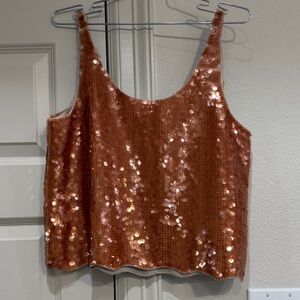 BCBGMaxazria Sequin Tank Top Sleeveless Cami EUC BCBG Max Azria M